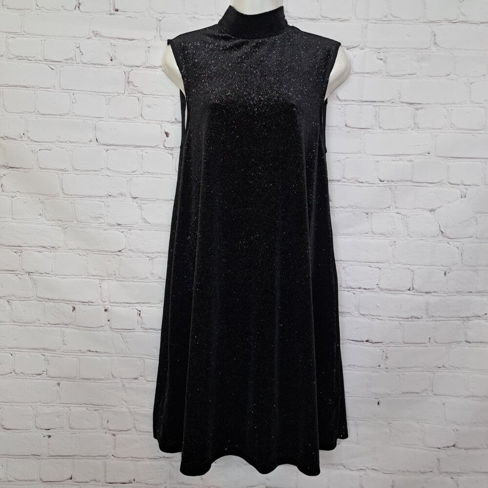 French Connection A Line Velvet Sparkly Sleevesless Size 2